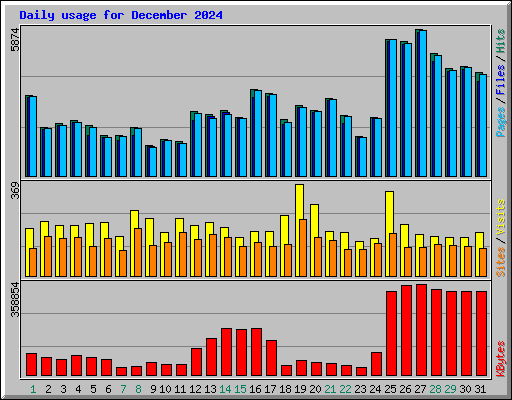 Daily usage for December 2024