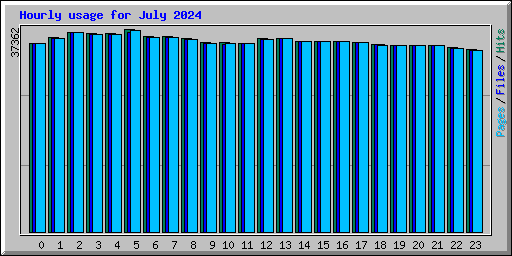 Hourly usage for July 2024
