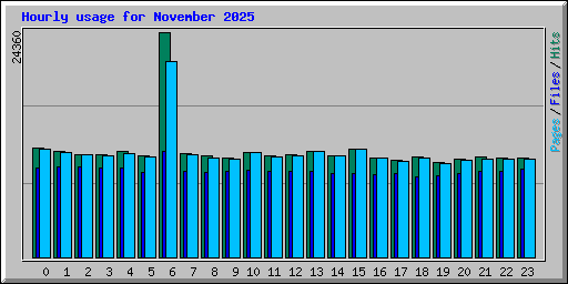 Hourly usage for November 2025