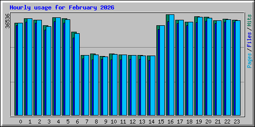 Hourly usage for February 2026