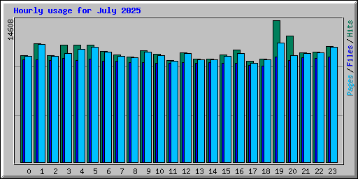 Hourly usage for July 2025